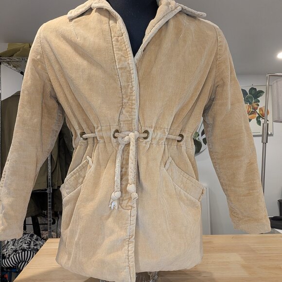 Barn Jacket Quilted Corduroy with Tie Waist - Women's sz M - Picture 11 of 13